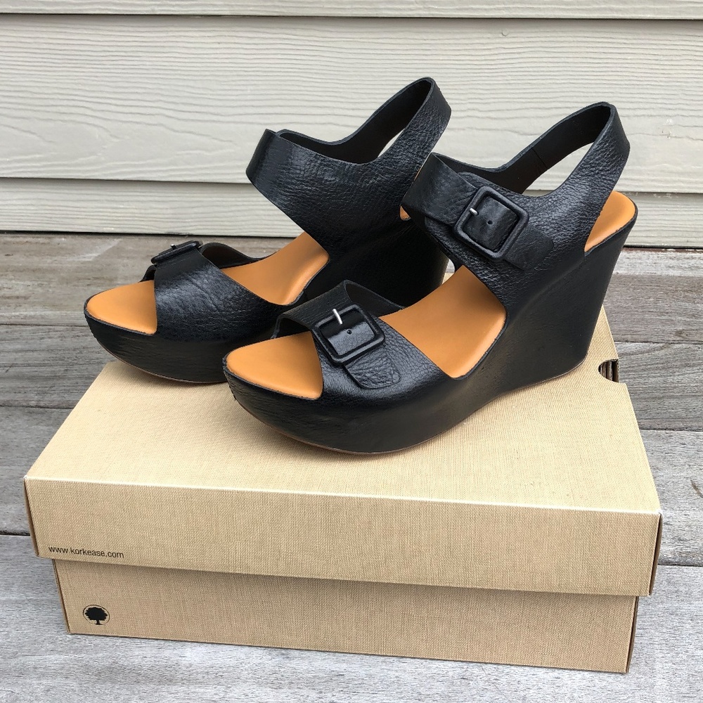 Kork-Ease Susie Wedge Sandal Black